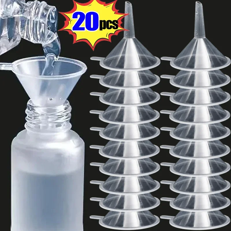 10/1PCS Mini Clear Funnel Small Mouth Liquid Oil Funnel Plastic Funnel Laboratory Supplies Tool School Experimental Supplies