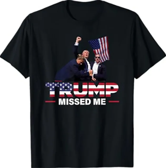 Donald Trump 2024 - Missed Me Survived Shot Election Unisex T-Shirt