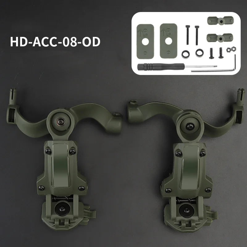 Tactical EARMOR Headset, capacete de rotação multi-ângulo, Rail Adapter para OPS rápidos, Wendy M-LOK capacetes, cancelamento de ruído auscultadores