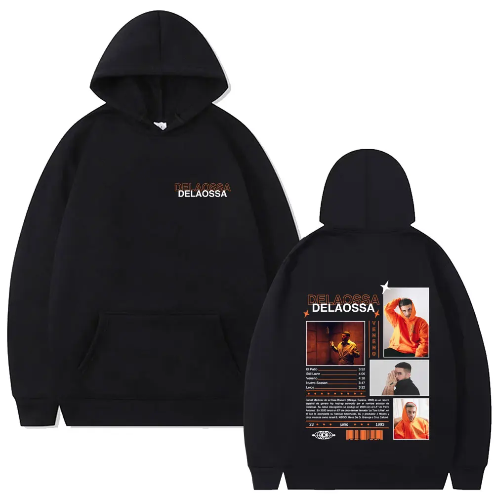 

Rapper Delaossa Veneno Graphic Print Hoodie Men Women Hip Hop Fashion Oversized Pullover Men's Casual Vintage Fleece Sweatshirt