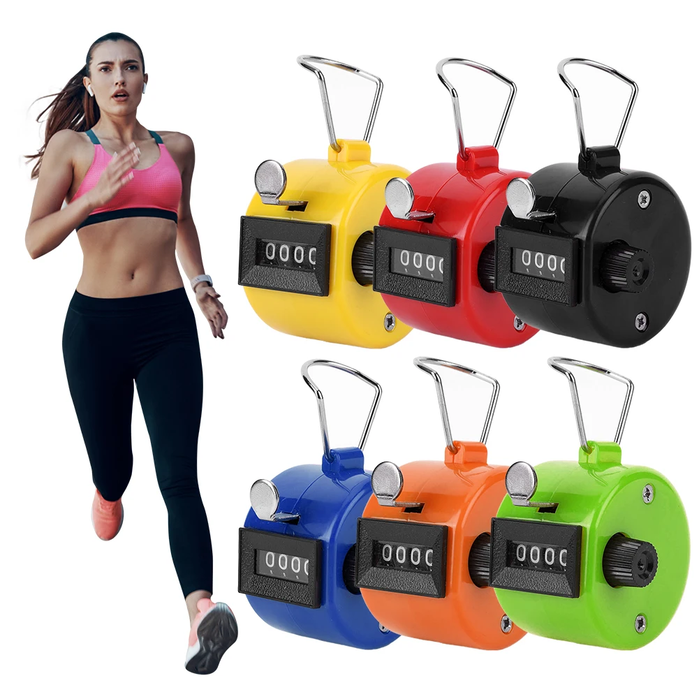4-Digit Number Count Clicker Counter Hand Mechanical Counters Clickers for Counting Knitting Coaching Golf Fishing