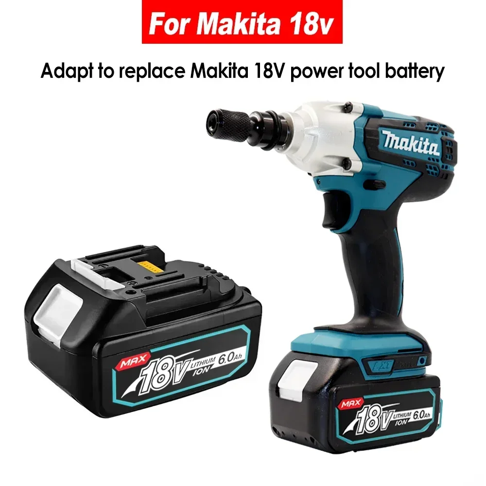 

For Makita 18V 6Ah Battery Rechargeable Lithium Ion Battery Pack For Makita BL1850B BL1860 Power Tools Cordless Combo Kit