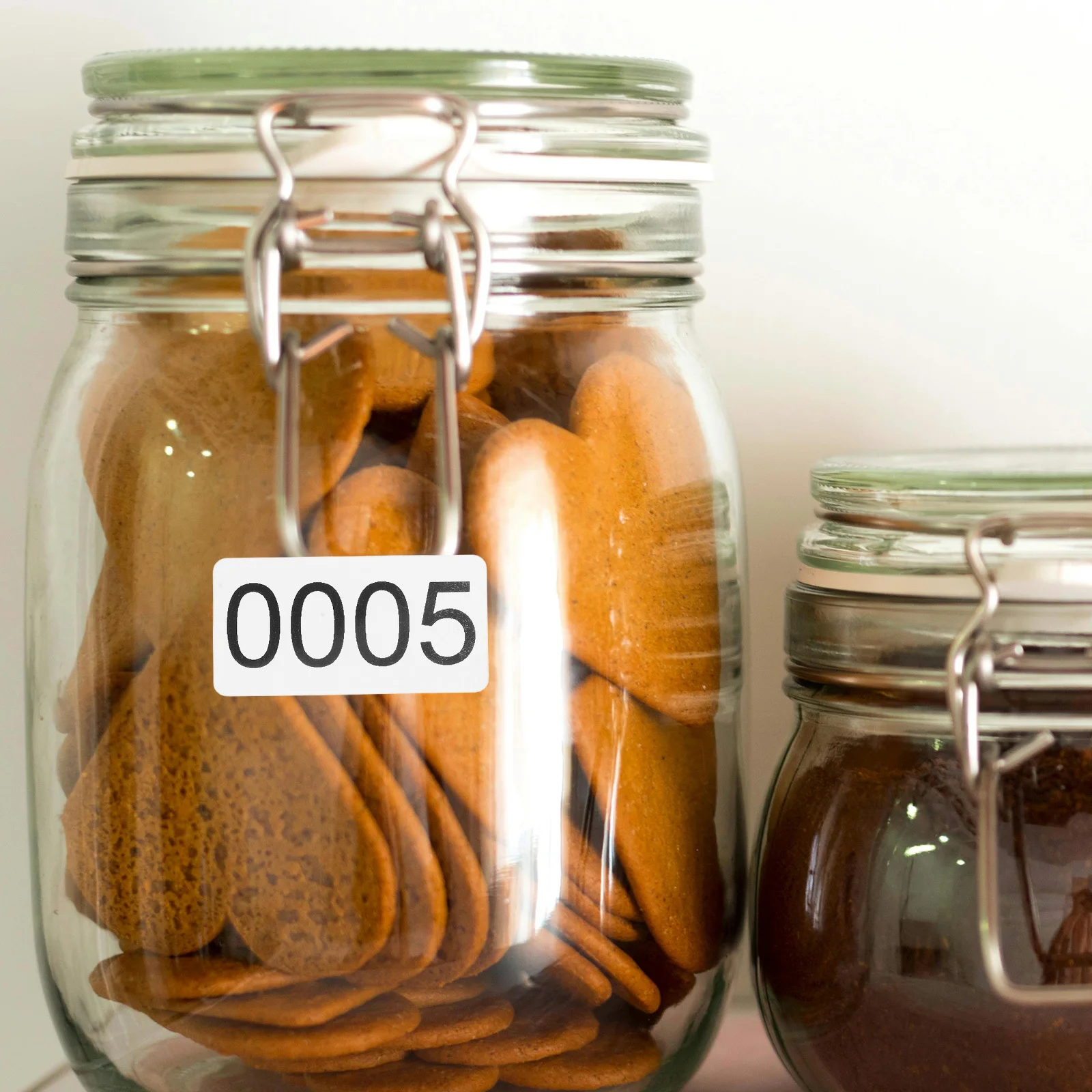 

1 Roll Self-Adhesive Consecutive Number Stickers 0001-1000 Rectangular Labels For Inventory File Organization Storage Box