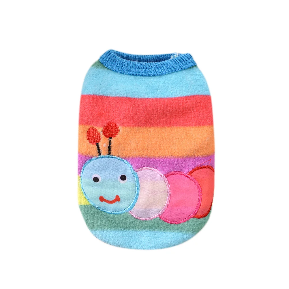 

Pet Clothes For Small Dogs Winter Warm Flannel Vest Cartoon Puppy Costume Dog Autumn Winter Outfit Size Xs