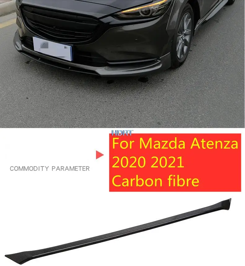 

Front Grill Grille Cover Trim For Mazda Atenza 2020 2021 Carbon fibre Car Styling 1pc Front Hood Engine Decorative Molding Strip