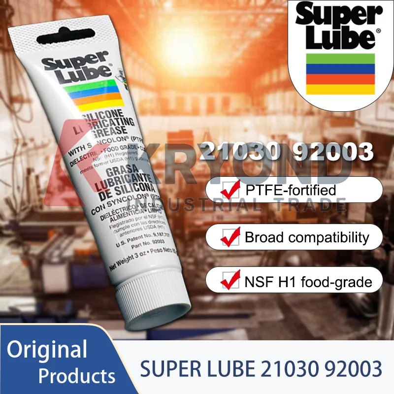 Super Lube 21030 92003 High Performance Synthetic Lubricant Grease PTFE Compatible NSF H1 Food Grade Industrial Original Product