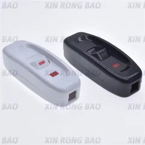 Appliance Switch Cord Switch Appliance Button On/Off 10A 250V Cord Cable Switch with LED Indicator Light for Lighting Products