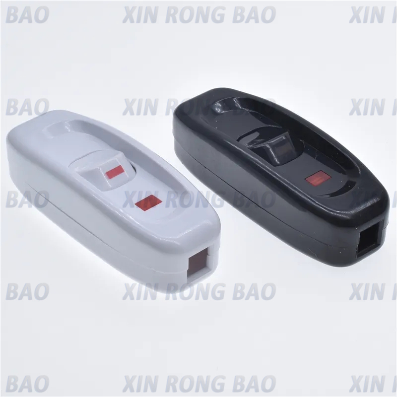 Appliance Switch Cord Switch Appliance Button On/Off 10A 250V Cord Cable Switch with LED Indicator Light for Lighting Products