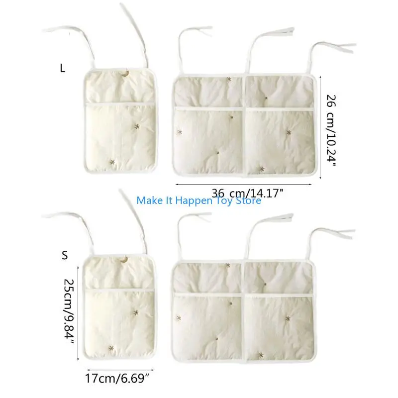منظم تعليق خفيف الوزن 28EC، حل تخزين مريح من القطن لسرير الأطفال