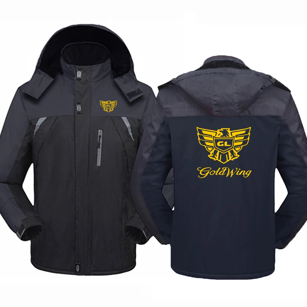 

Goldwing GL1500 New Logo Men's Printing Thicken Windbreaker Coats Waterproof Keep Warm Outdoor Cold-Proof Comfortable Clothing