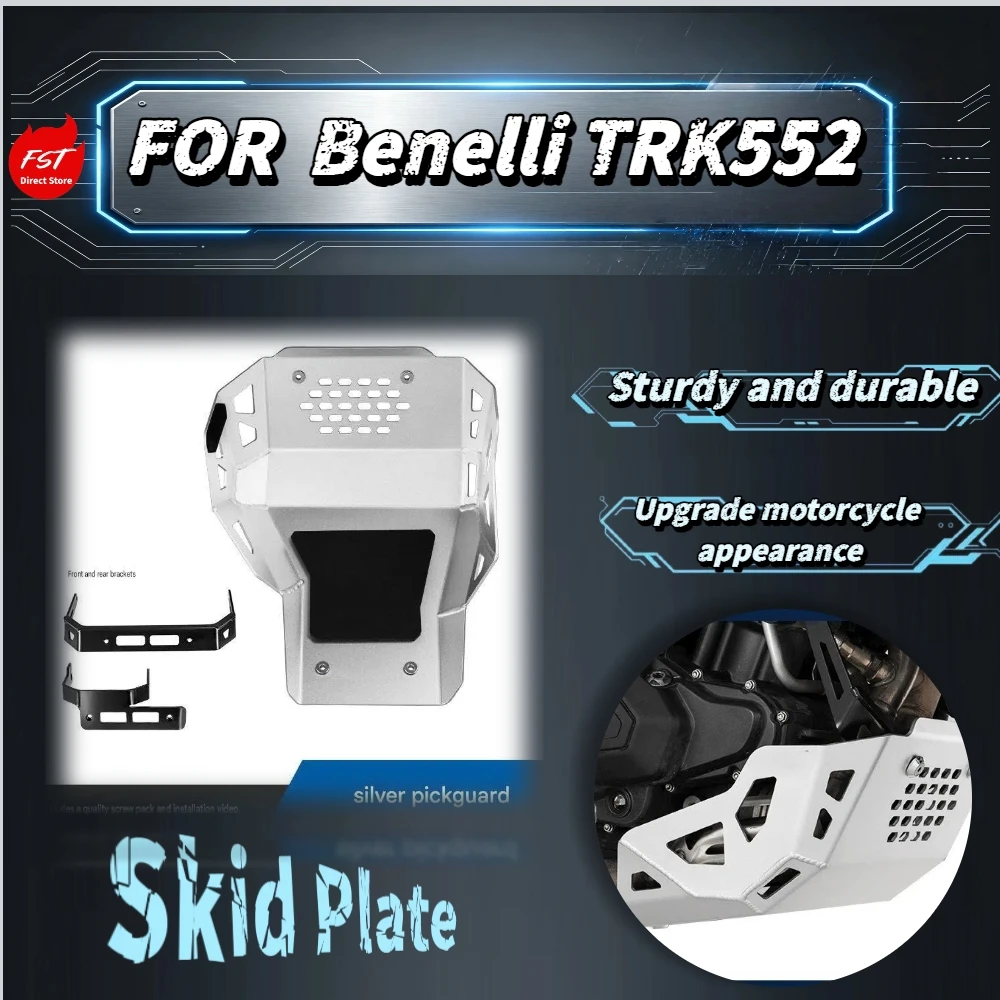 For Benelli TRK552 Magnesium Aluminum Alloy Engine Skid Plate Honeycomb Hollow Chassis Armor Anti-Stone Impact Mod Kit