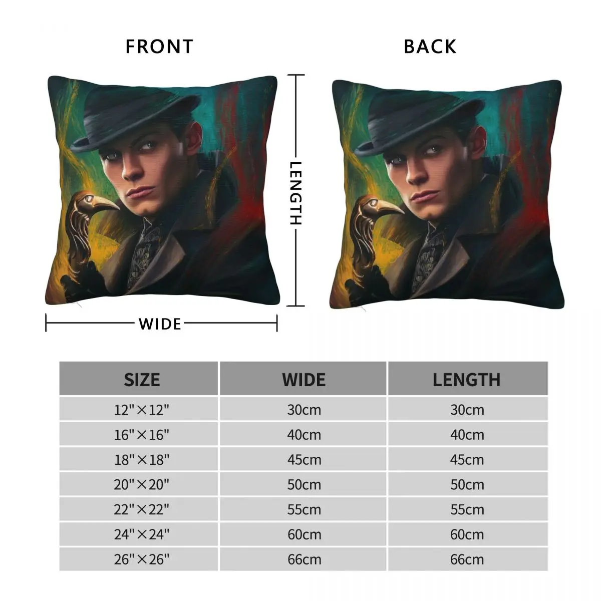 Kaz Brekker Shadow And Bone Square Pillowcase Polyester Linen Velvet Creative Zip Decorative Home Cushion Case