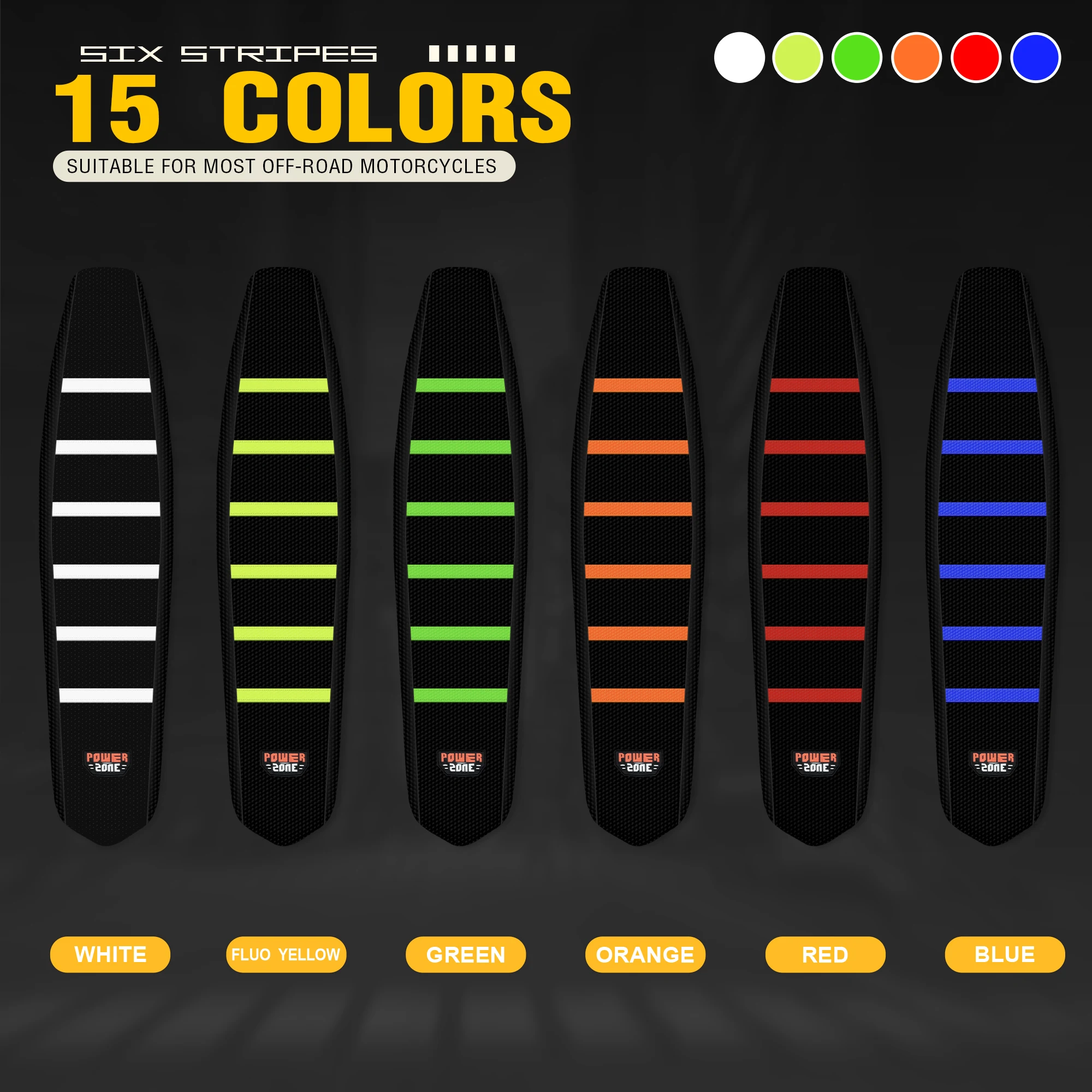 Queen X Universal Ribbed Motorcycle Seat Cover For SX YZF TC CRF Dirt Pit Bike Waterproof Non-slip Seat Cushions