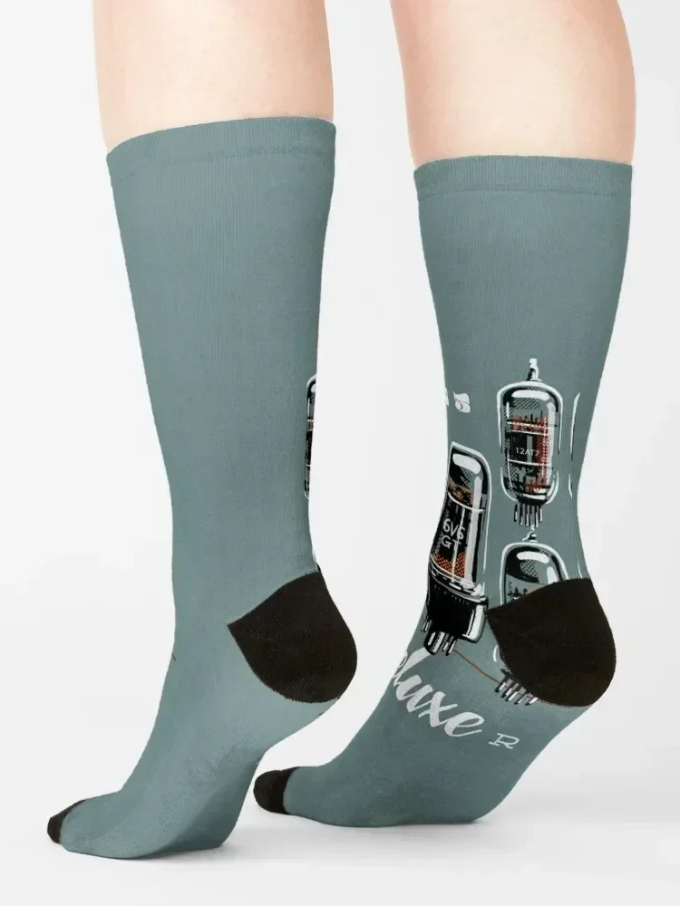 1965 Deluxe Reverb vacuum tubes Socks loose Hiking boots colored cartoon Women Socks Men's