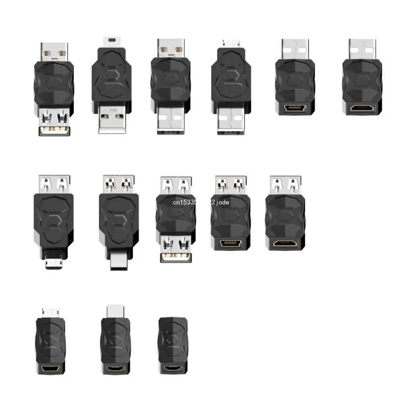 Usb to Micro USB Mini USB Adapter Two Way Converter รองรับการชาร์จข้อมูล Sync 480Mbps Connector Two Way Adapter Dropship