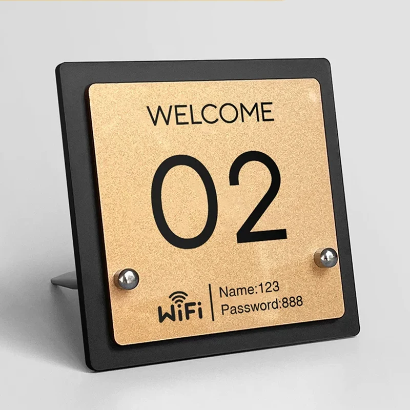 Custom Acrylic Table Number Stand QR Code Sign, Scan to Order Payment Display Wifi Password Plate for Bar Restaurant Cafe Shop