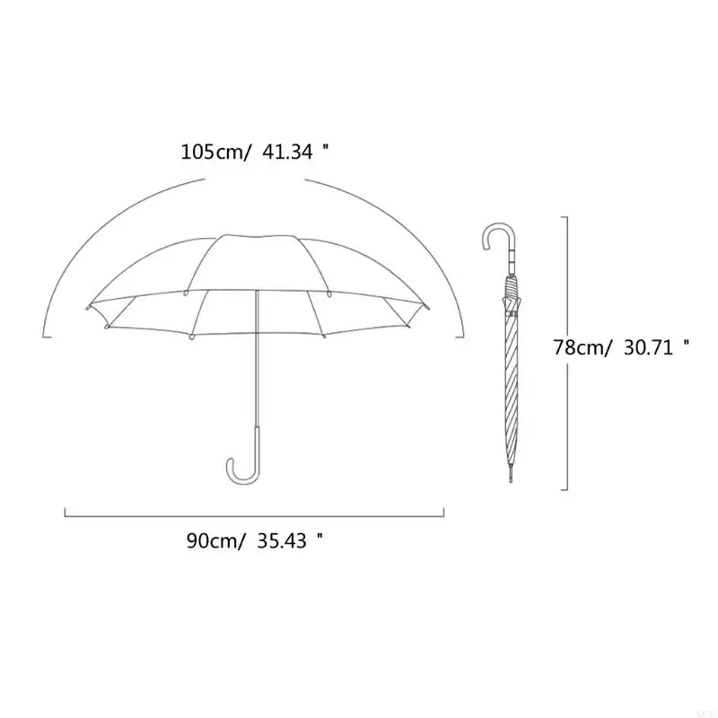 N84C Umbrella Mignon Pattern Umbrella Forme Transparent Umbrella Unisexe Quality Gift
