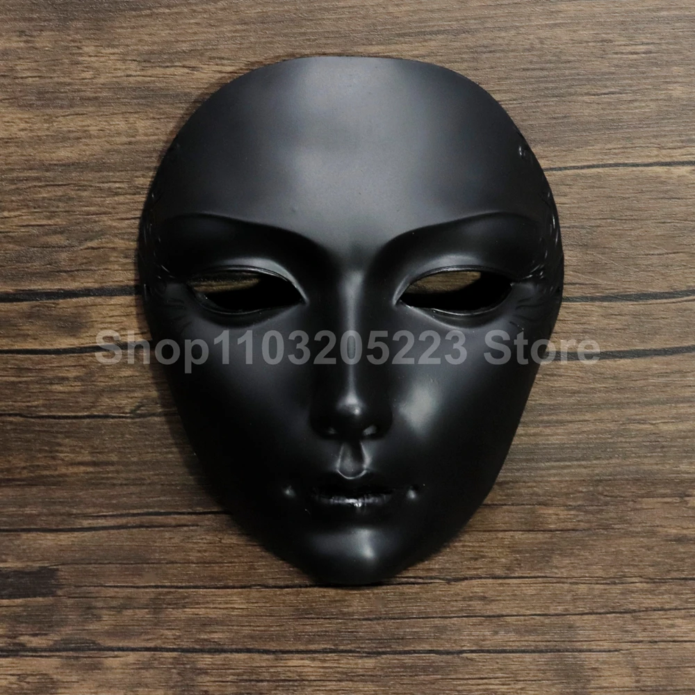 Imagem -02 - Handmade Halloween Full Face Mask para Homens e Mulheres Roupas Misteriosas Desenhadas à Mão Acessórios Presentes de Festa Casais