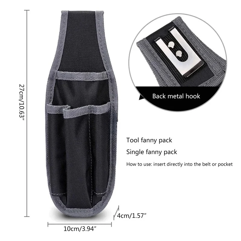 Small Portable Hip Tool Bags Waist Gadget Pouch Electrician Hardware Tools BagDurable Polyester Fabric Multifunction Toolkit