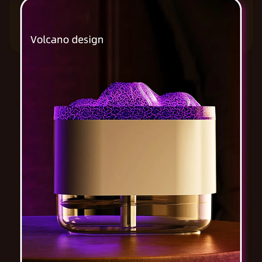 WDL Flame Diffuser Aromatherapy Essential Oil Diffuser with Atmosphere Light 300Ml Cool Mist Humidifier for Home Office -A