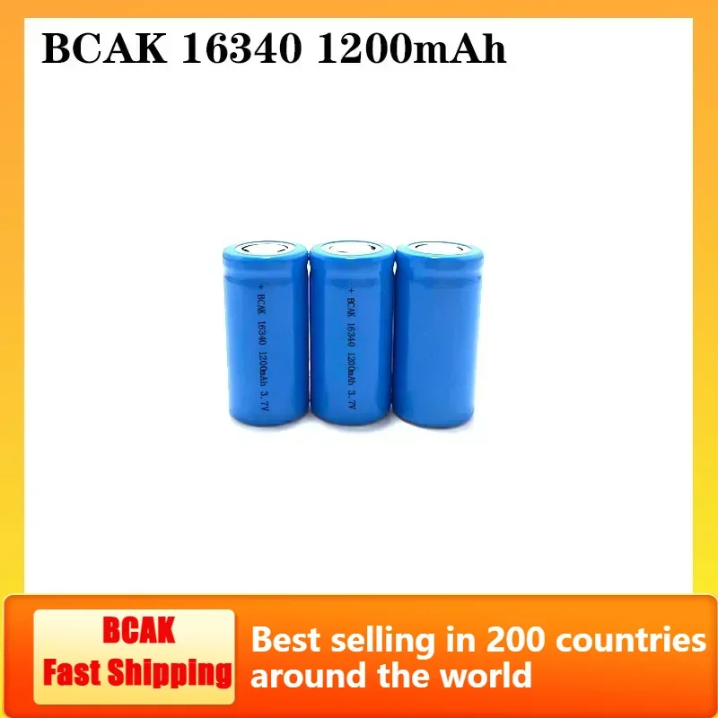 HOT New 3.7V 1200mAh Li-ion 16340 Battery CR123A Rechargeable Battery 3.7V CR123 for Laser Pointer LED Flashlight Battery