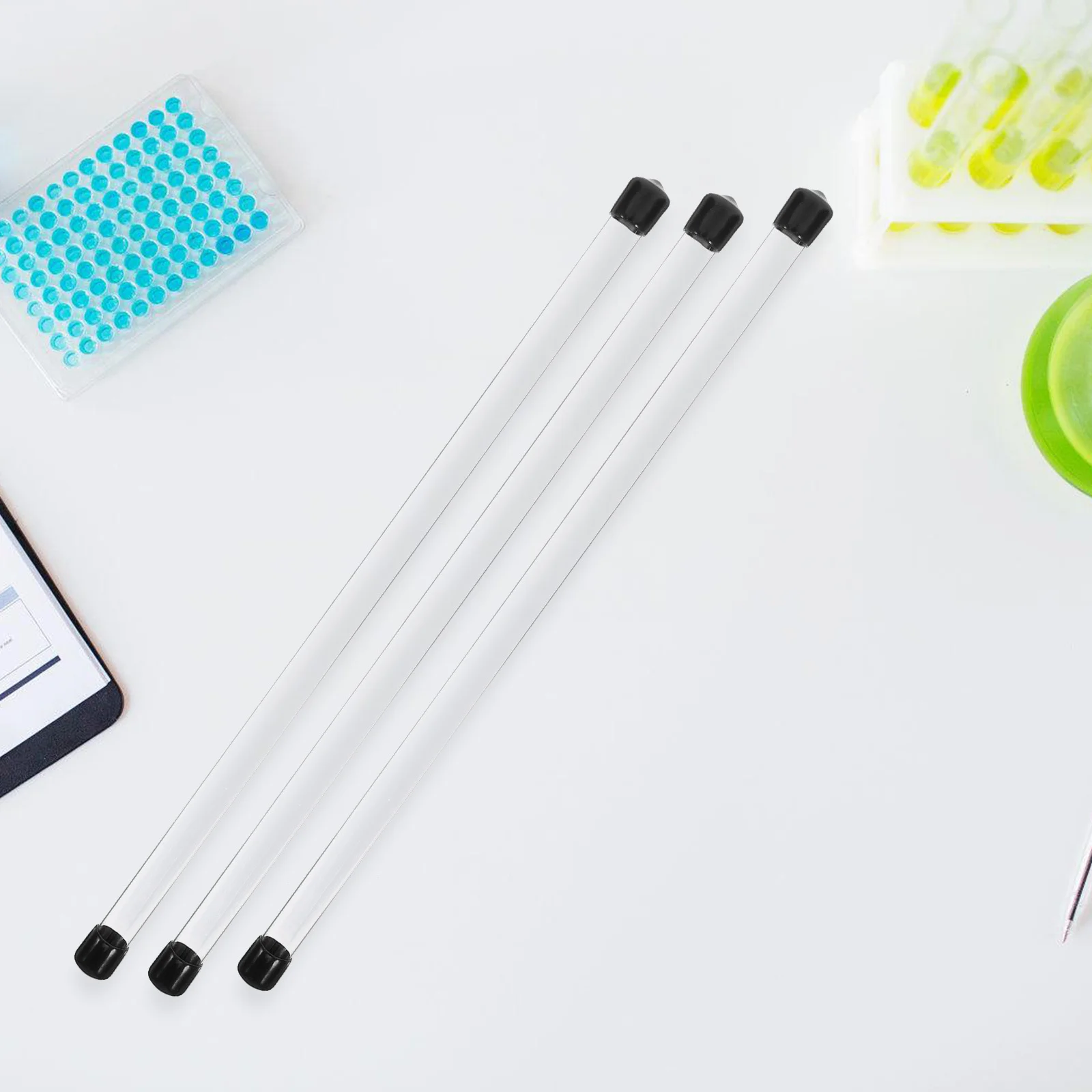 10Pcs Transparent Experimental Round Tubes Clear Plastic Storage Containers Aromatherapy Sample Tubes Corrosion Resistant Stick