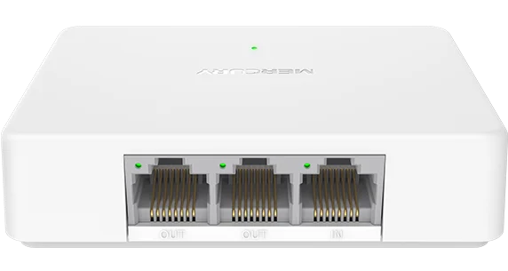 Extensor de fuente de alimentación PoE de 3 puertos, 1 a 2 puertos extendidos PoE, interruptor Ethernet Interior de 10/100Mbps, Plug & Play IEEE802.3af/at 30W