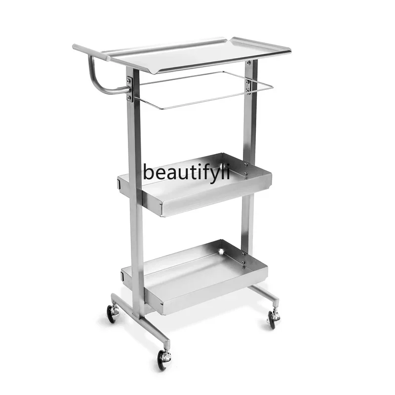 

Barber Shop Stainless Steel Tool Cart Barber Shop Storage Cart Hair Salon Shelf