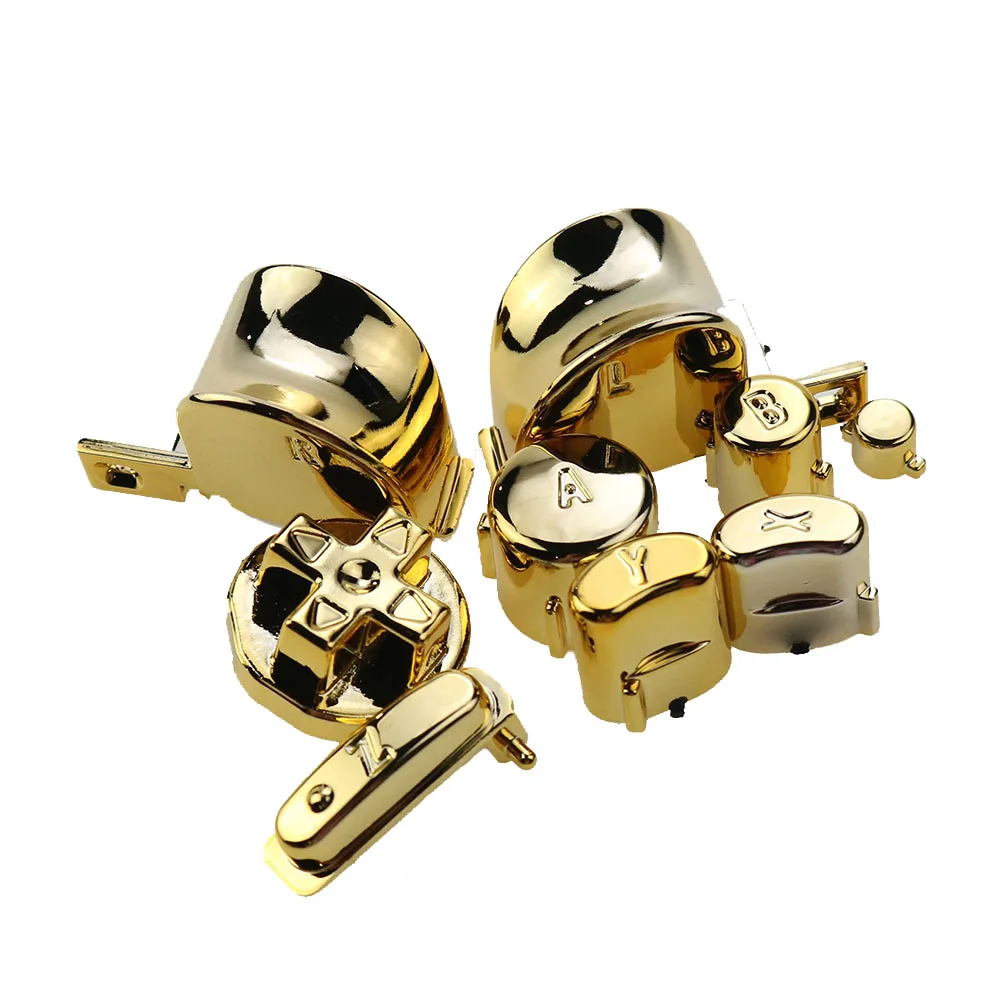 JCD 1set For Gamecube NGC Game Controller Electroplating Button Keys ABXY Z Keypads L R Buttons Replacement Accessories
