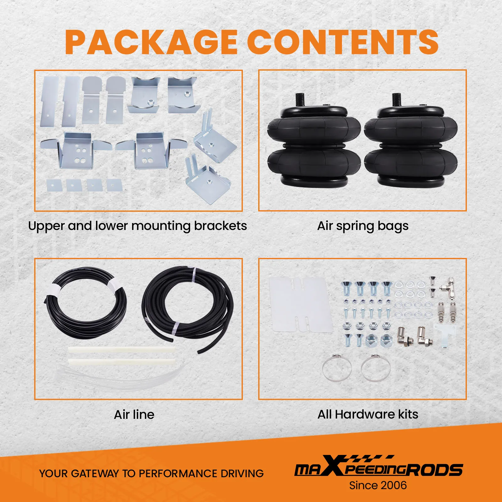 Towing Air Spring Bag Suspension Kit For Volkswagen Crafter 2006-2017 4000kg Air Suspension Bellow Bag Assist Kit