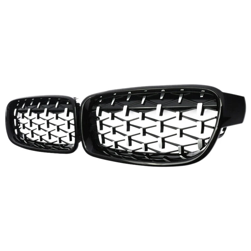 Front Kidney Grill, Front Hood Diamond Grille Meteor Grill for F30 F31 F35 320I 328I 335I 2012-2018