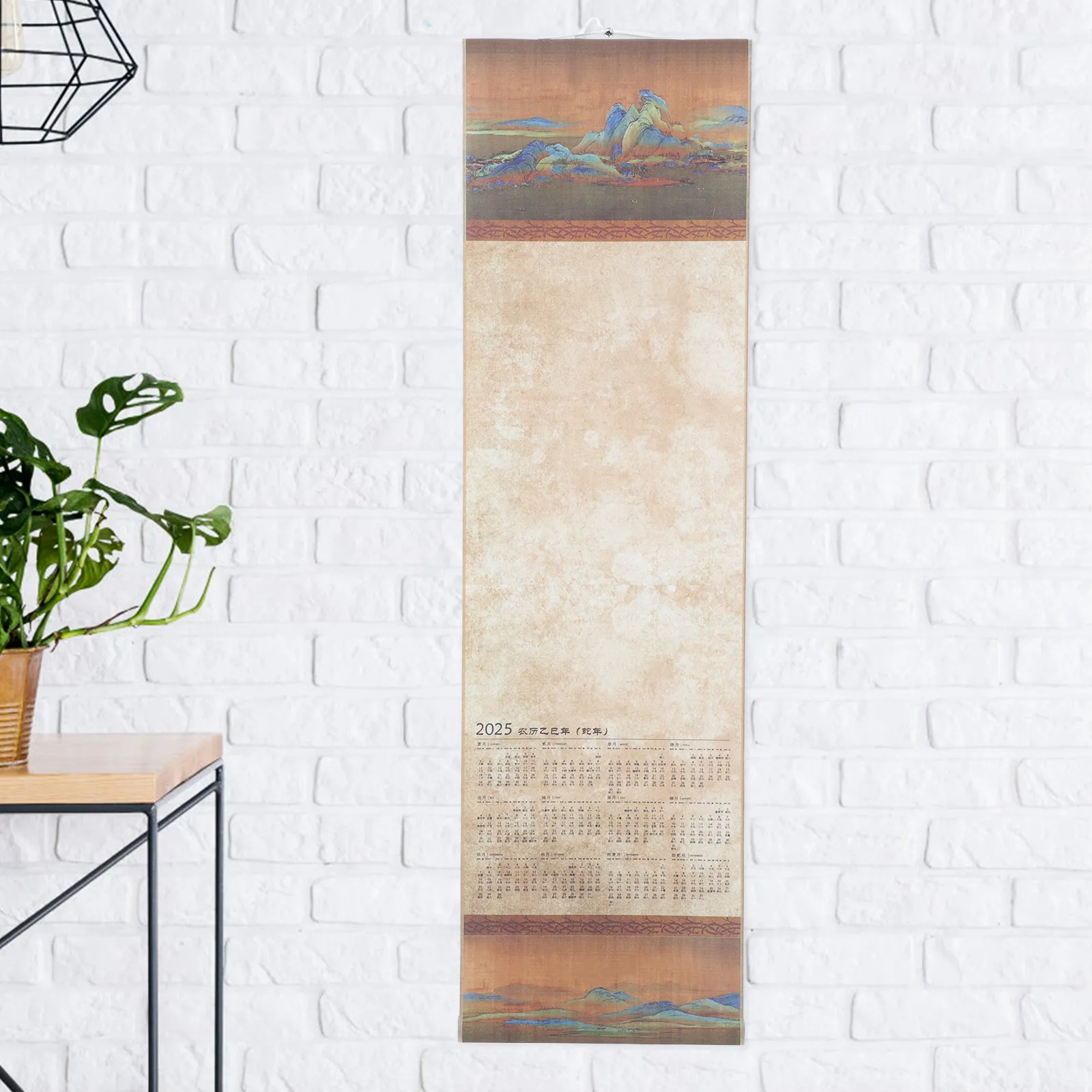 

2025 Blank Scroll Wall Calendar Paper for Calligraphy Painting Writing Chinese Brush Art Scroll Hanging Home Decoration