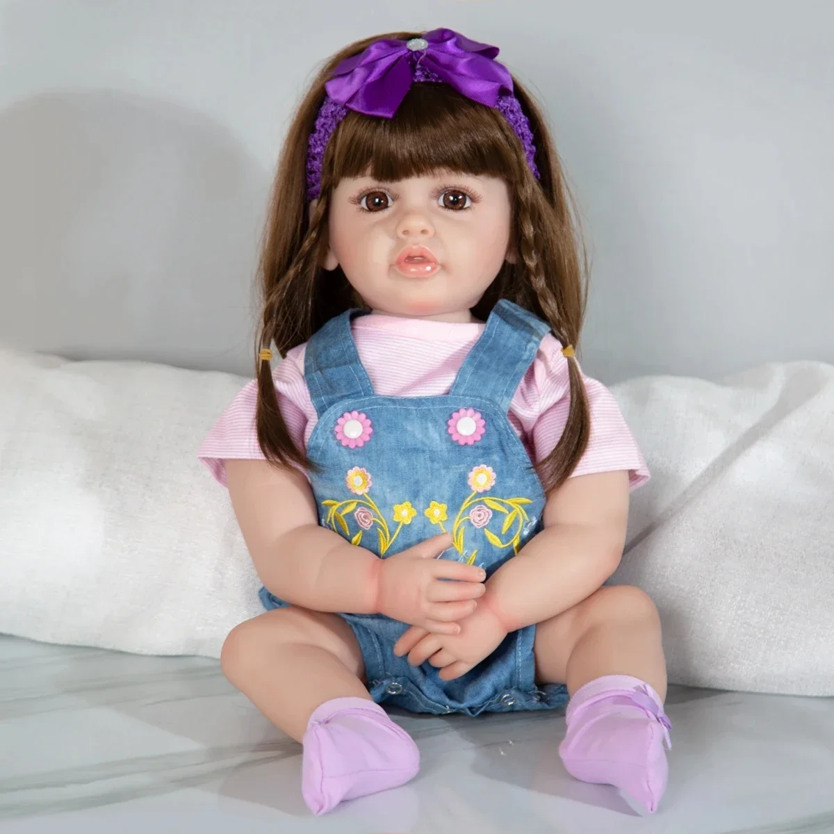 55CM Betty Popular Full Silicone Body Reborn Baby Dolls New Lifelike Doll Toys Soft Vinyl Playmate For Girls Birthday Gift