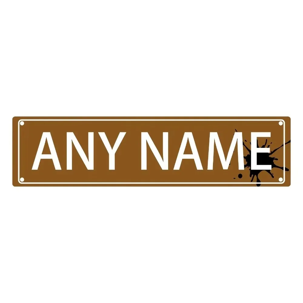 CIFbuy 1pc Custom Name Message Retro Metal Street Sign Personalized Aluminum Indoor Outdoor Holiday Wall Decor