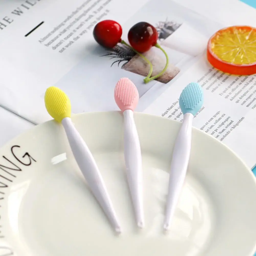 Neusborstel Dubbelzijdig mee-eter Verwijderen van siliconen Schoonheid Neus Lange steel Mee-eter Schoon gereedschap voor thuis