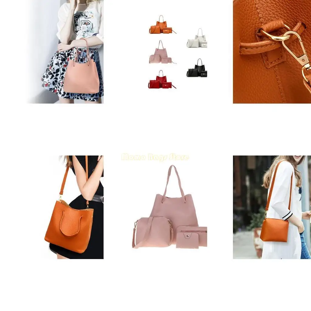 

X90D 4Pcs Women Bags Set Purse Shoulder Handbag Tote Satchel Bag Crossbody