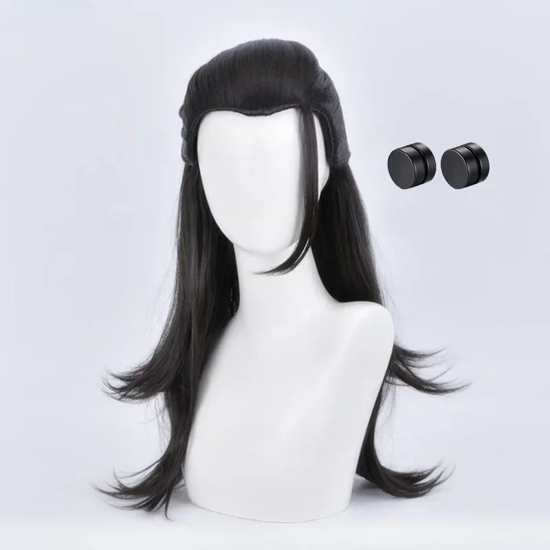 

Anime Getou-Perruque de cosplay SuNAFTA u, perruques de cheveux synthétiques, Geto, Jujutsu Kaimmense, long, noir, de