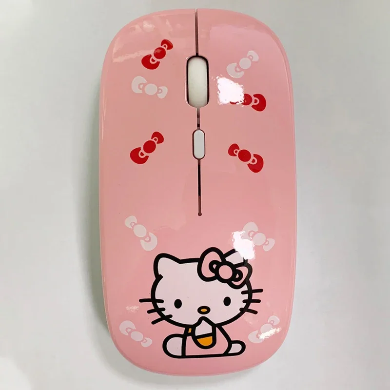 Hello Kitty Wireless Mouse Bluetooth Mouse Kawaii Ultra-thin Silent Gaming Mouse Cute USB 2.4G Mice for IPad Computer Laptop PC