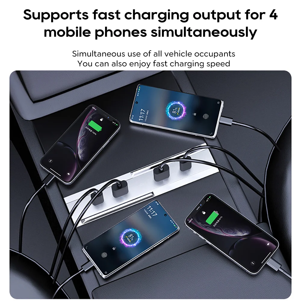 ل تسلا نموذج 3 هايلاند 2024 نموذج جديد Y 2025 إطلاق العرعر 65 واط توسيع حوض التحكم المركزي شحن سريع تحويلة USB HUB