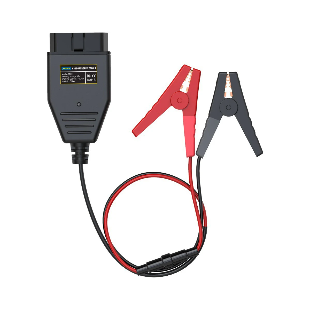 AUTOOL BT30 Car OBD2 ECU Connector Battery Cable Saver Emergency Electrical Plug Car Fuel Auto ECU Memory Savers Auto