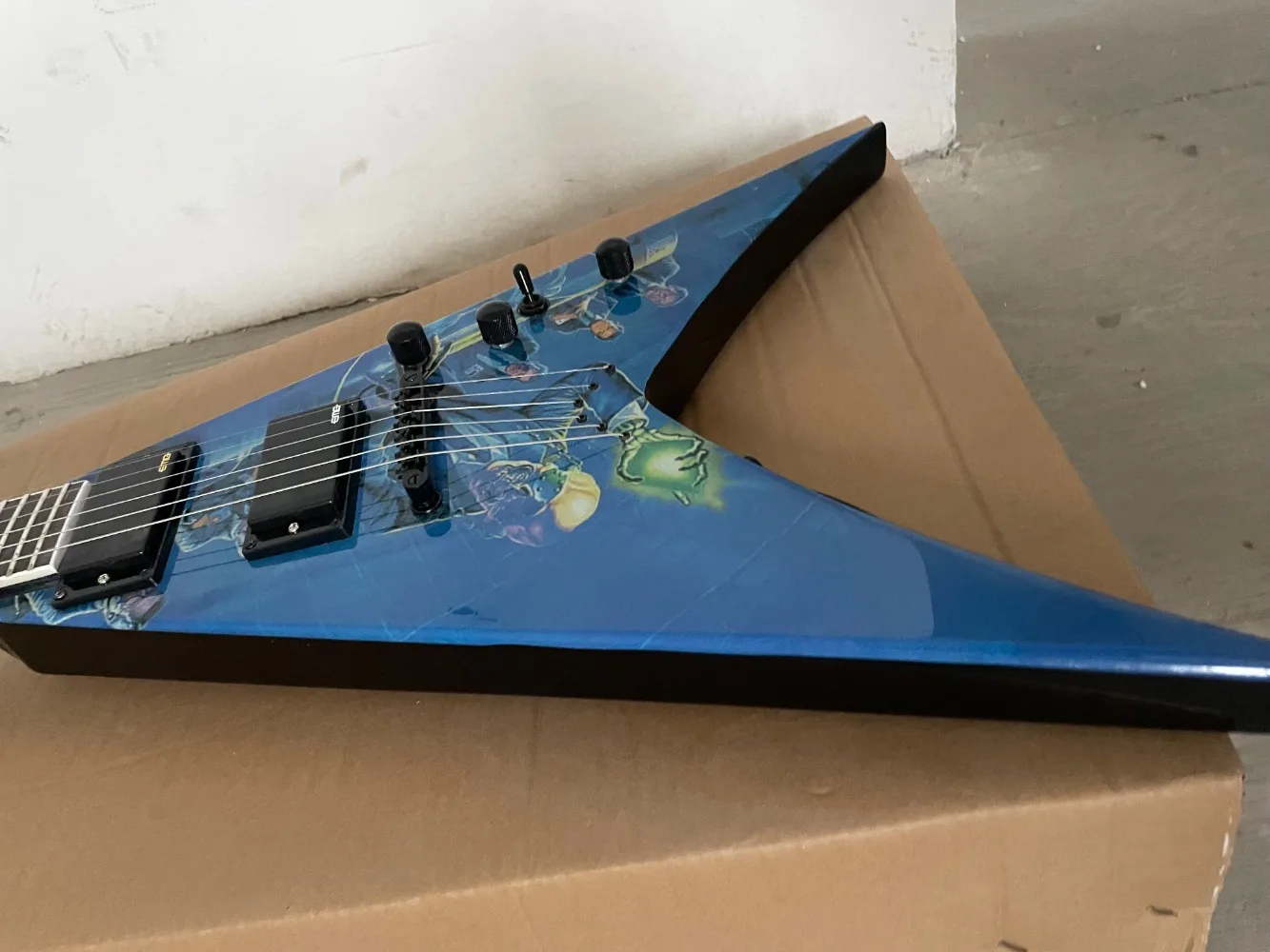 Handmade 2026 Custom D M Rust In Peace Blue Guitar Active Pickups guitar