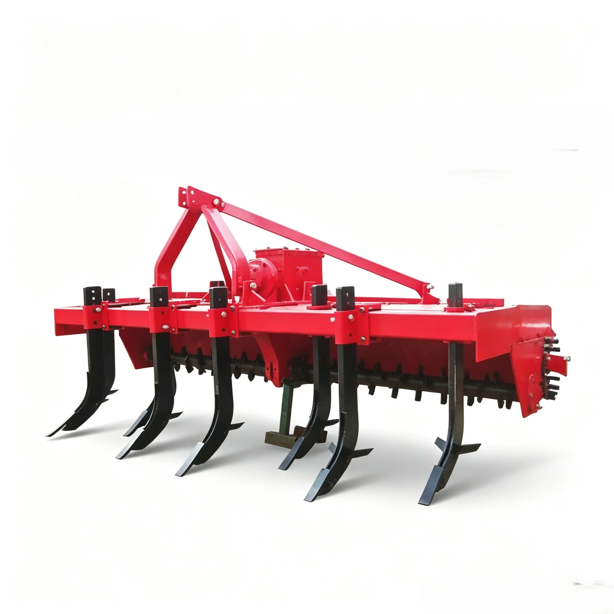 -For Heavy Duty DGQN-120 Deep Rototiller Subsoiler 1.2m Working Width Adjustable Depth Rust-proof Red Frame Farm Agricultural*
