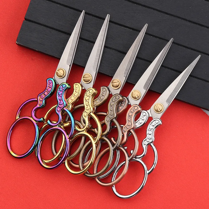 2pcs retro small stainless scissors for DIY handcrafted/sewing fabric/embroidery thread scissors/yarn scissors/office scissors