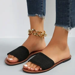 2024 sandali di lusso estivi pantofole piatte moda donna marrone Designer Open Toe pantofole da esterno antiscivolo scarpe da spiaggia da donna