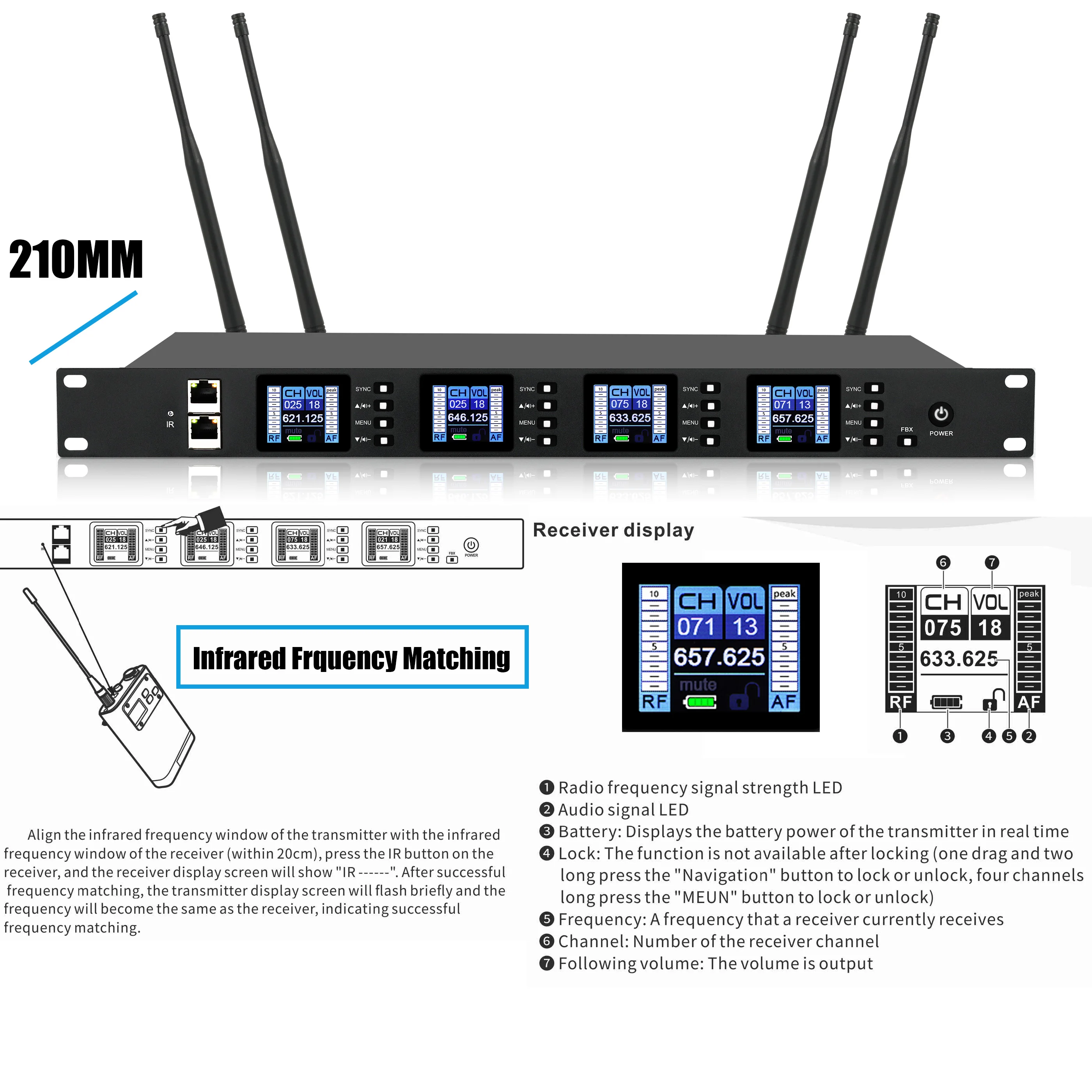 Leicozic vx400 microfone sem fio de 4 canais fone de ouvido microfone lapela sem fio microfone conferência gooseneck microfone dinâmico 600mhz