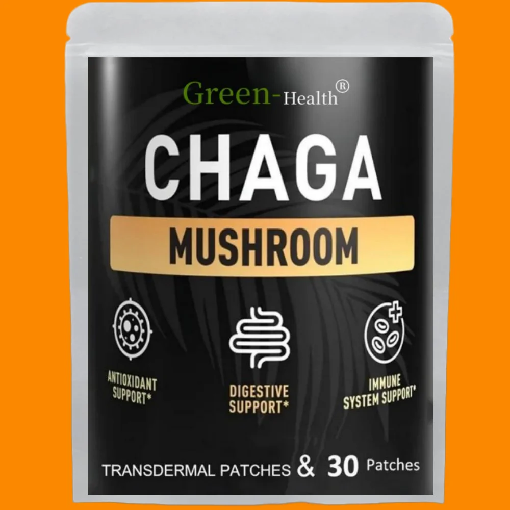 

Chaga Mushroom Transdermal Patches for Digestion, Energy, & Immune Support-30 Patches One Month Supply