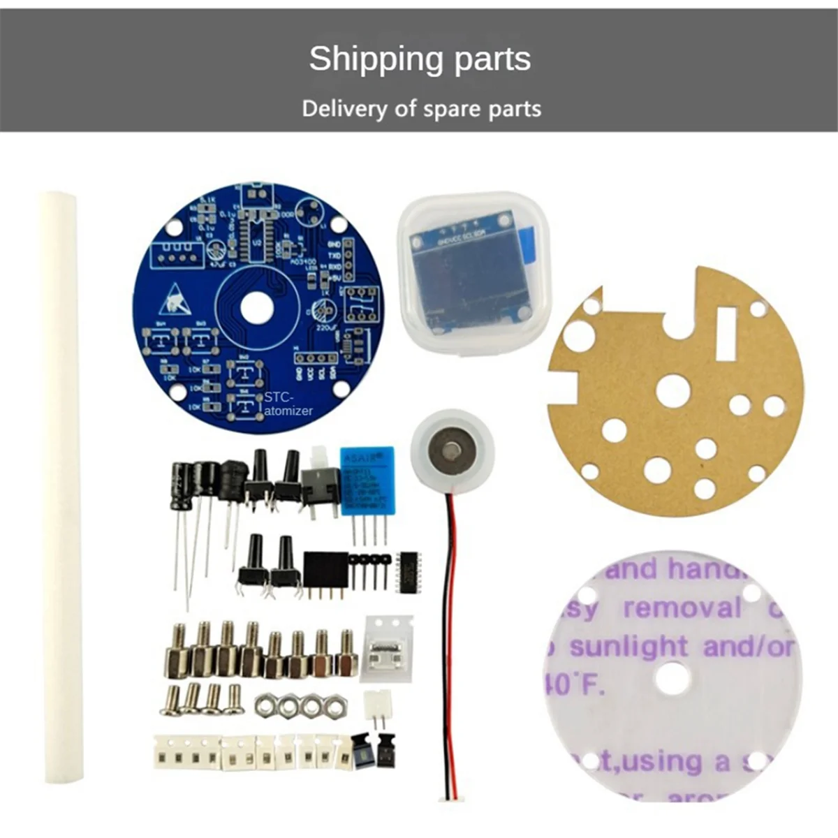 Kit de generador de niebla y controlador, Humidificador USB, placa de circuito, atomizador STG, temporizador de humedad controlable, piezas de soldadura DIY