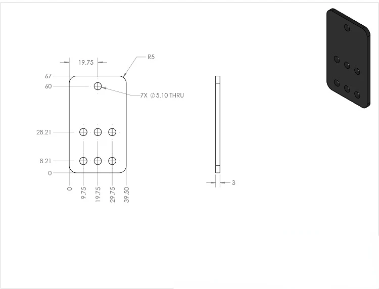 OpenBuilds Idler Pulley Plate