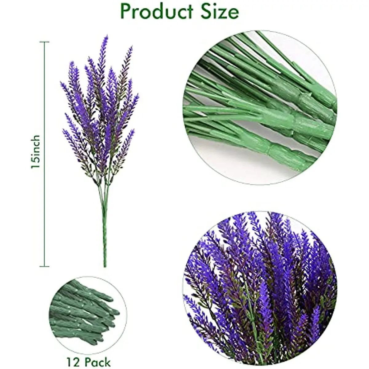 Artificial Flocked Lavender Flower Bundle 2