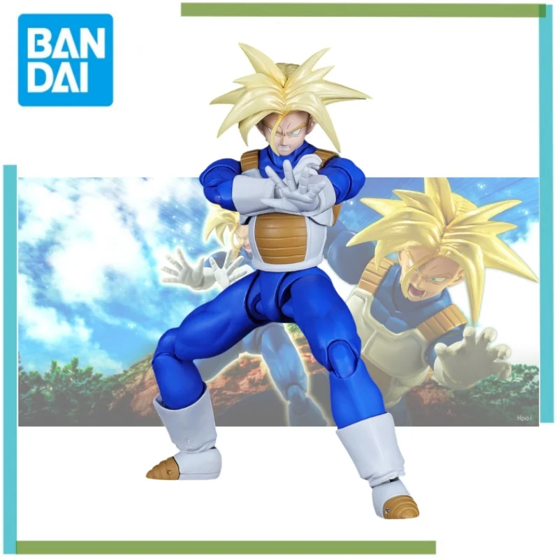 

Bandai оригинальная аниме-модель, экшн-фигурка Dragon Ball SHF Super Saiyan Trunks, бесконечная латутная супермощная верная репродукция